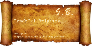 Izsáki Brigitta névjegykártya