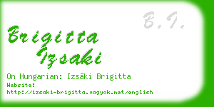 brigitta izsaki business card
